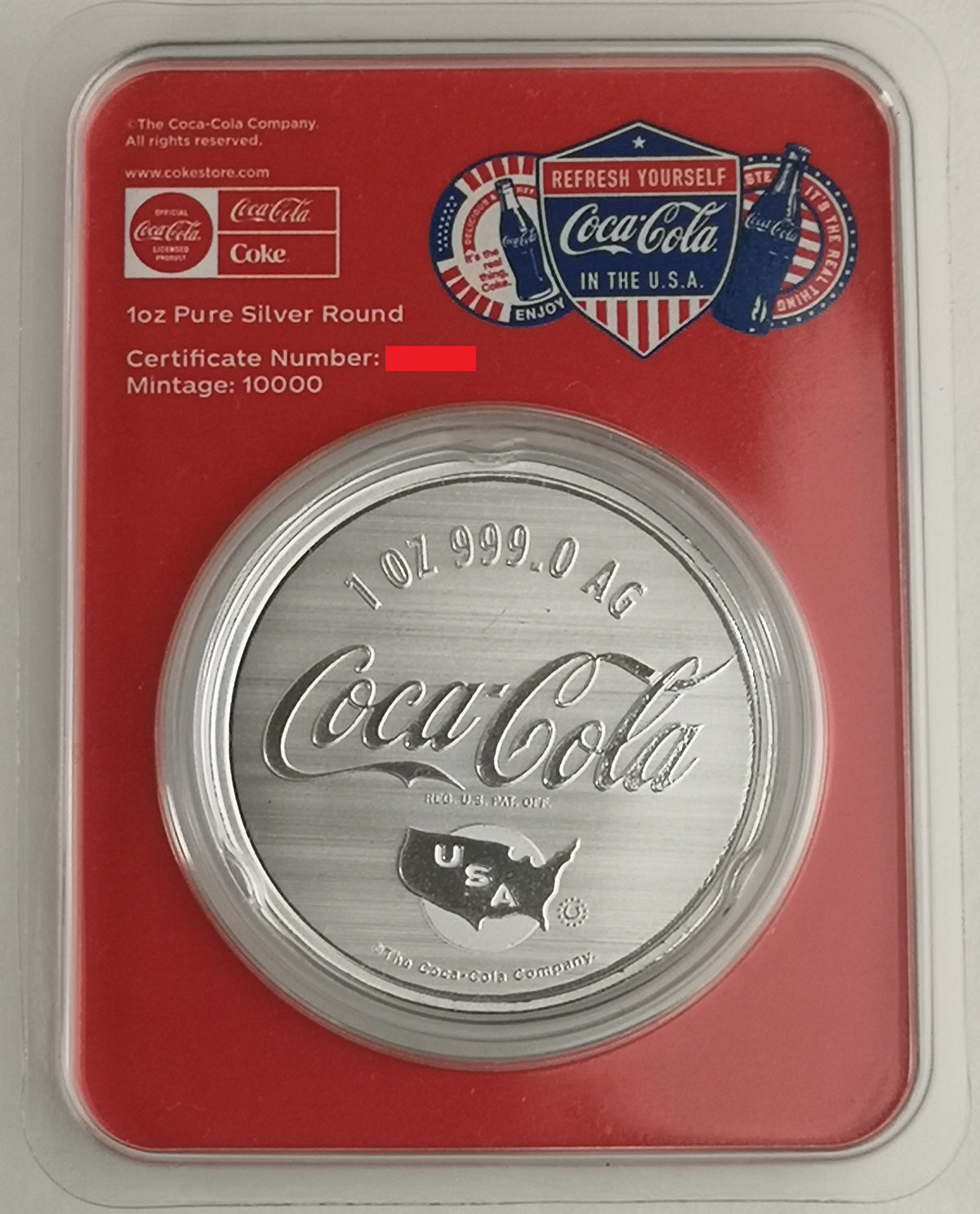 Coca-Cola 140th Anniversary 1oz 999 Pure Silver Round – Limited Edition Collectible